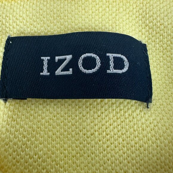 Izod Mens Polo Shirt Medium Yellow & Multicolor 100% Cotton Made In India - Picture 3 of 5